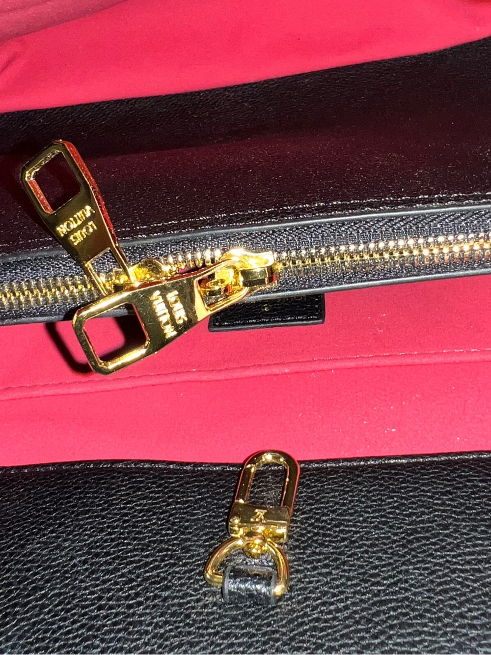 LV Black with Cream Monogram pebble Leather Tote - Picture 14 of 16